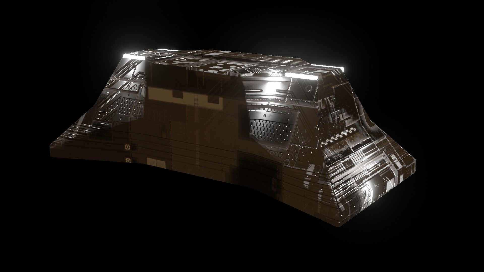 Military building ultra minimal design perfect for mobile games Low-poly 3D model_1