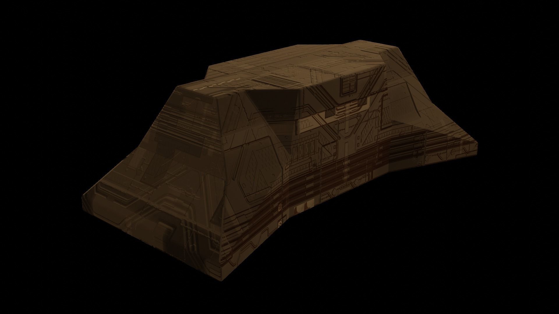 Military building ultra minimal design perfect for mobile games Low-poly 3D model_8