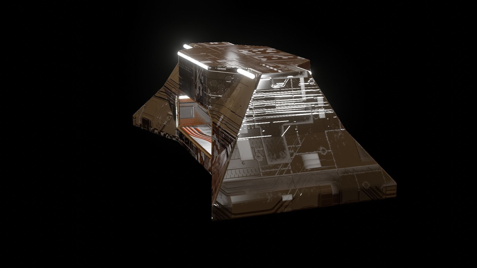 Military building ultra minimal design perfect for mobile games Low-poly 3D model_26