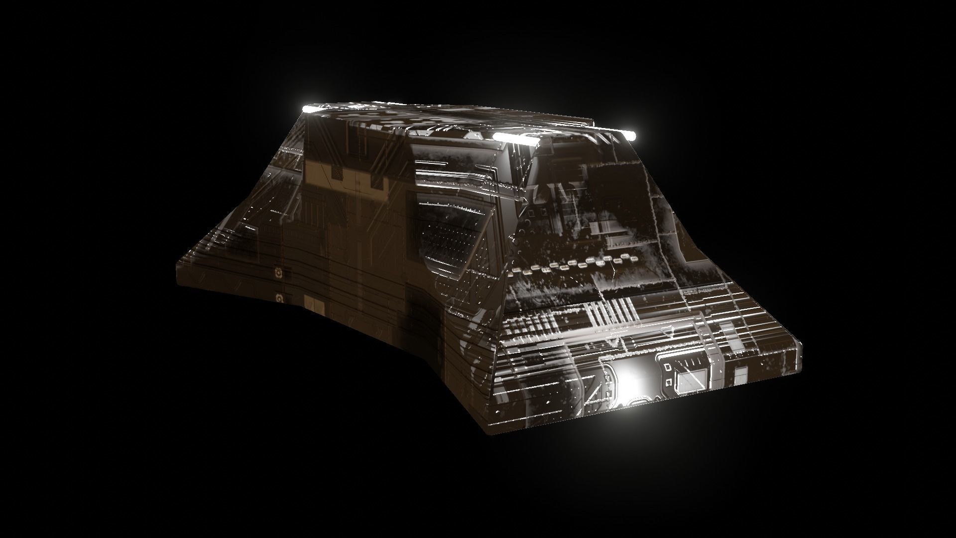 Military building ultra minimal design perfect for mobile games Low-poly 3D model_2