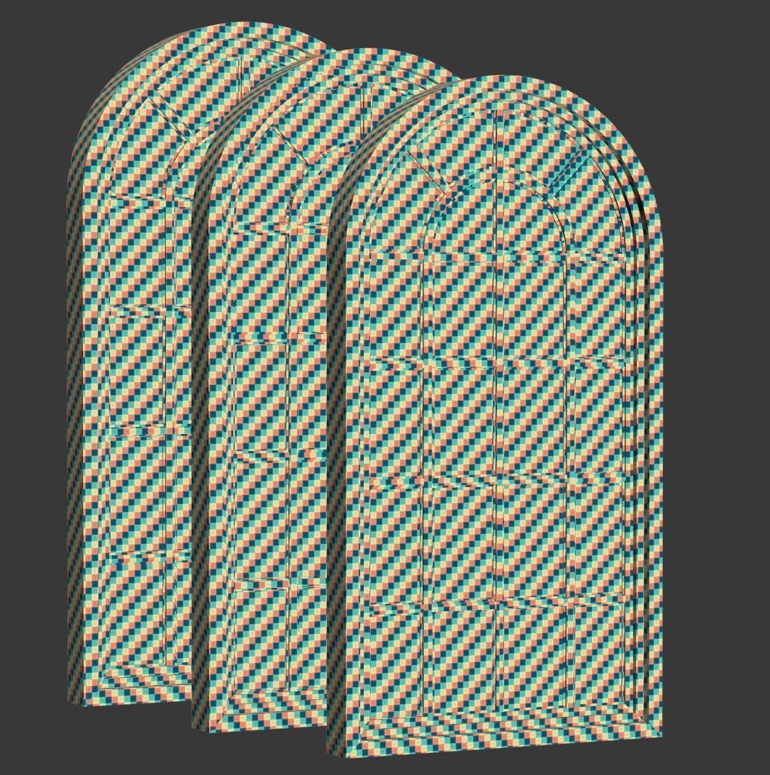 Arch Windows V5 Low-poly 3D model_6