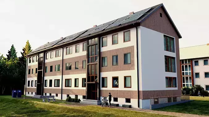 simple european house sketchup