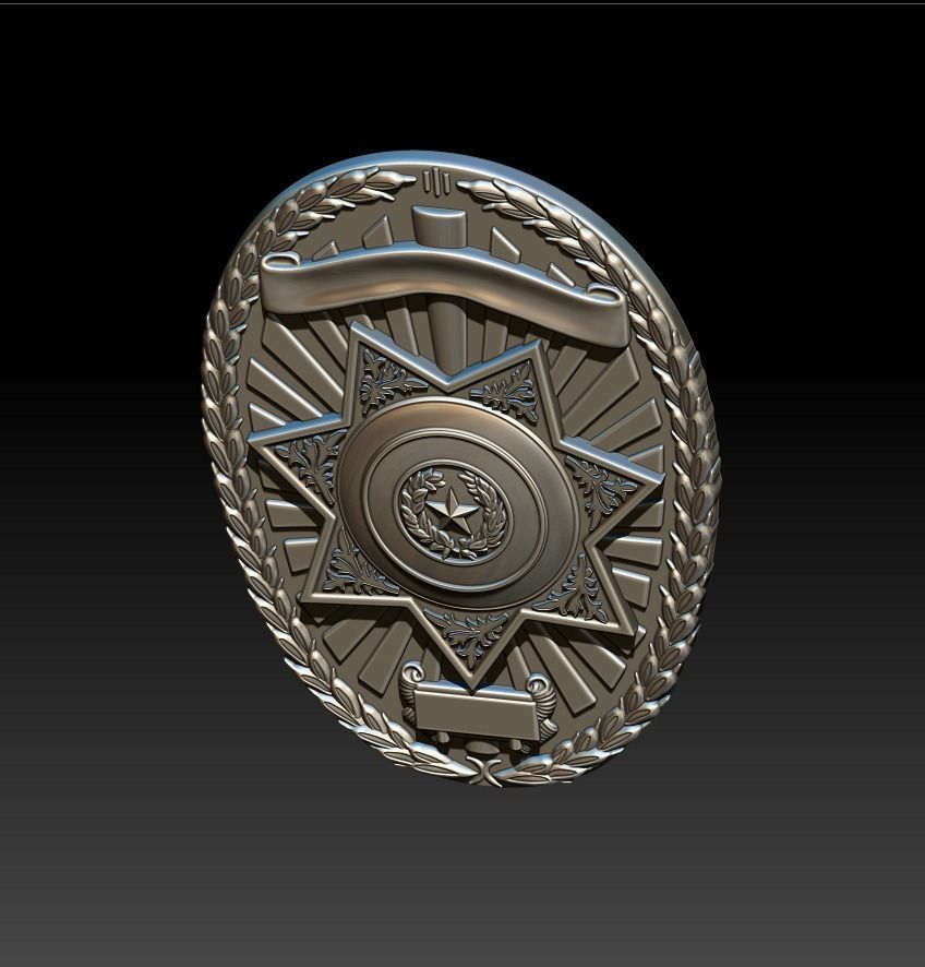POLICE Badge 3D print model_10