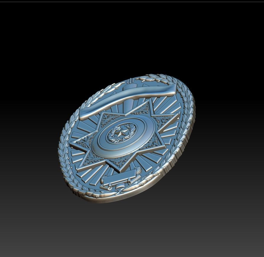 POLICE Badge 3D print model_12