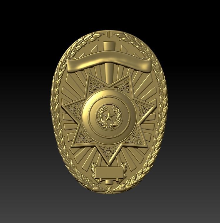 POLICE Badge 3D print model_5