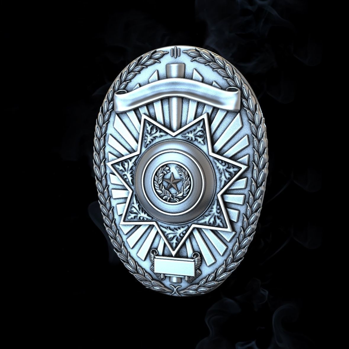 POLICE Badge 3D print model_3