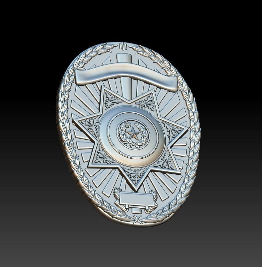 POLICE Badge 3D print model_8