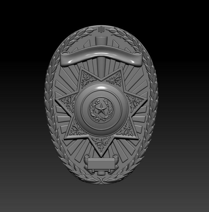 POLICE Badge 3D print model_13
