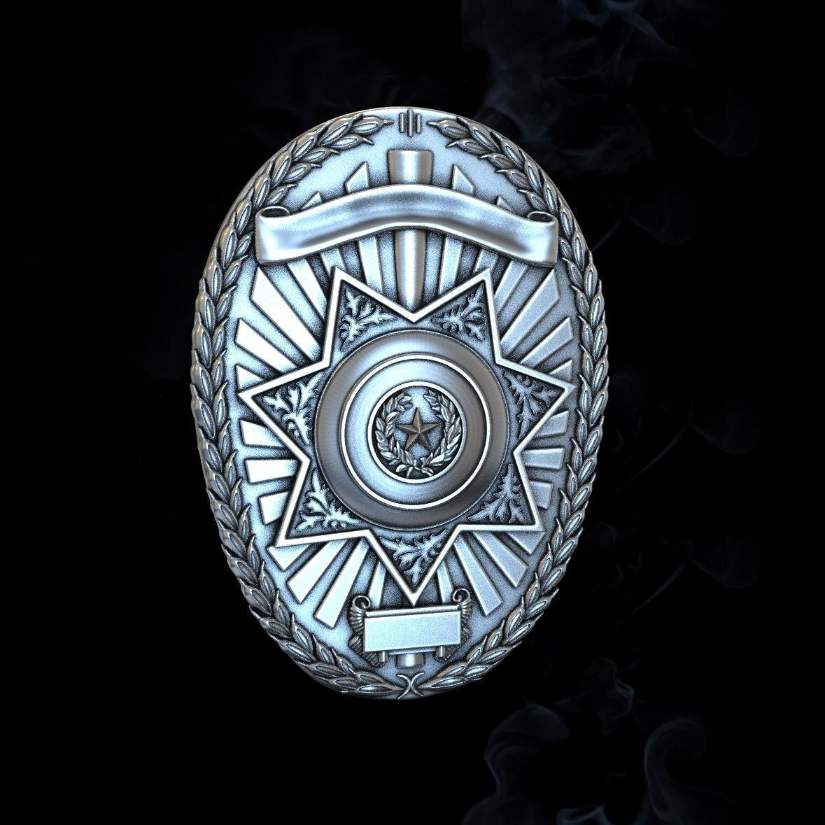 POLICE Badge 3D print model_2