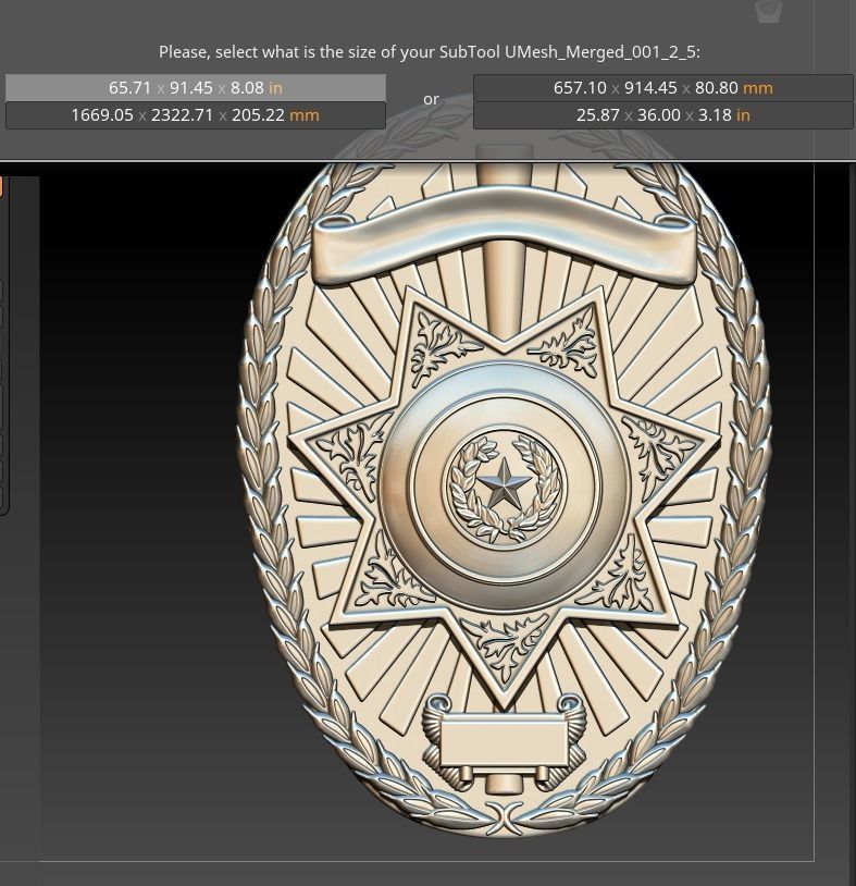 POLICE Badge 3D print model_7