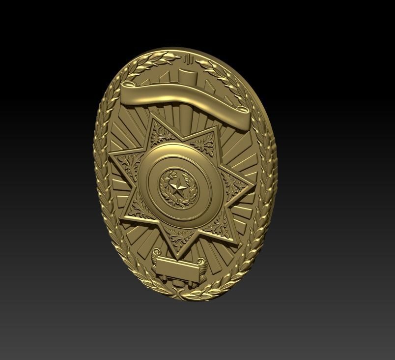 POLICE Badge 3D print model_6