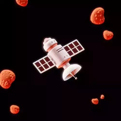 Satellite and asteroids