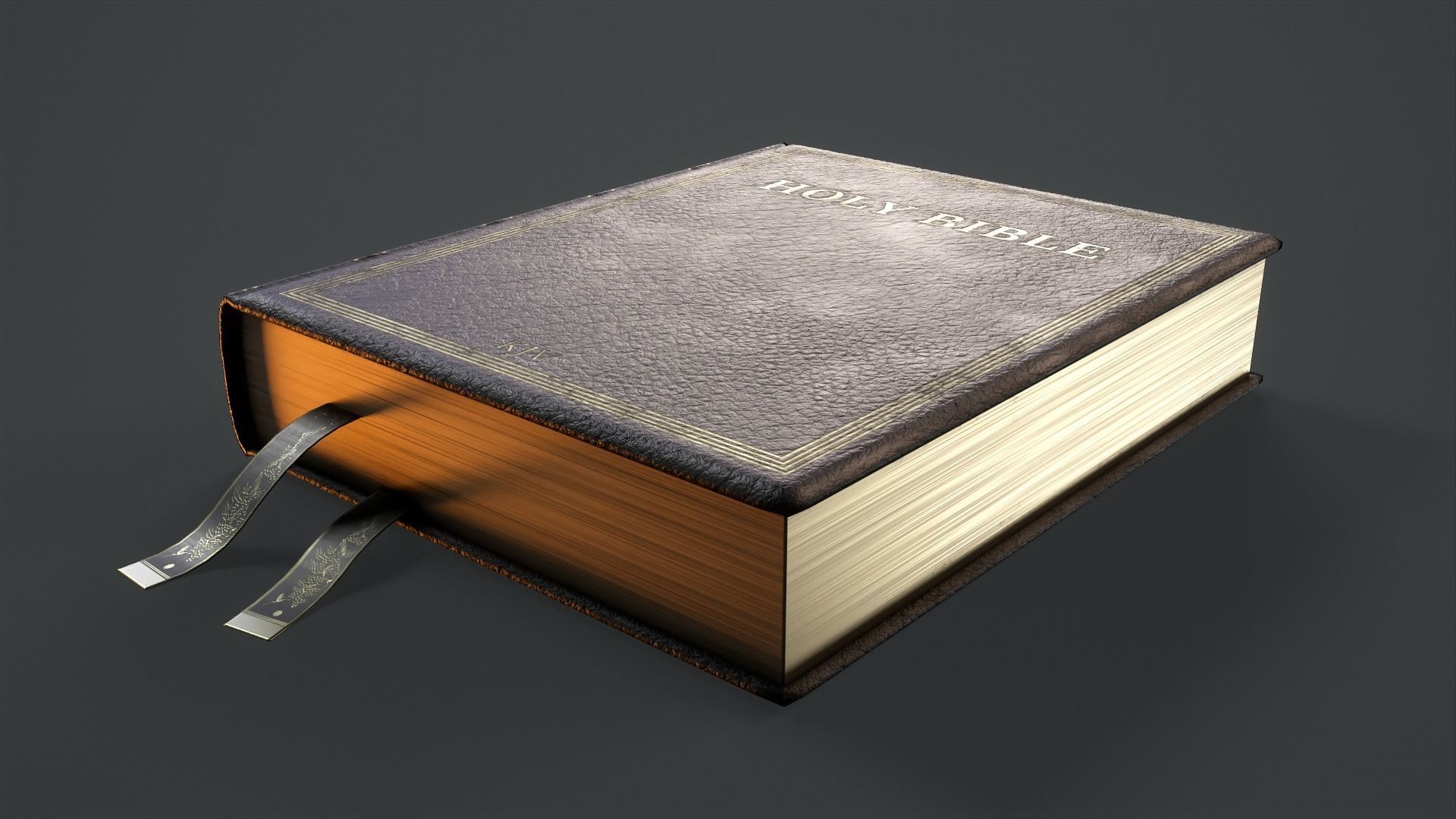Holy Bible Low-poly 3D model_2