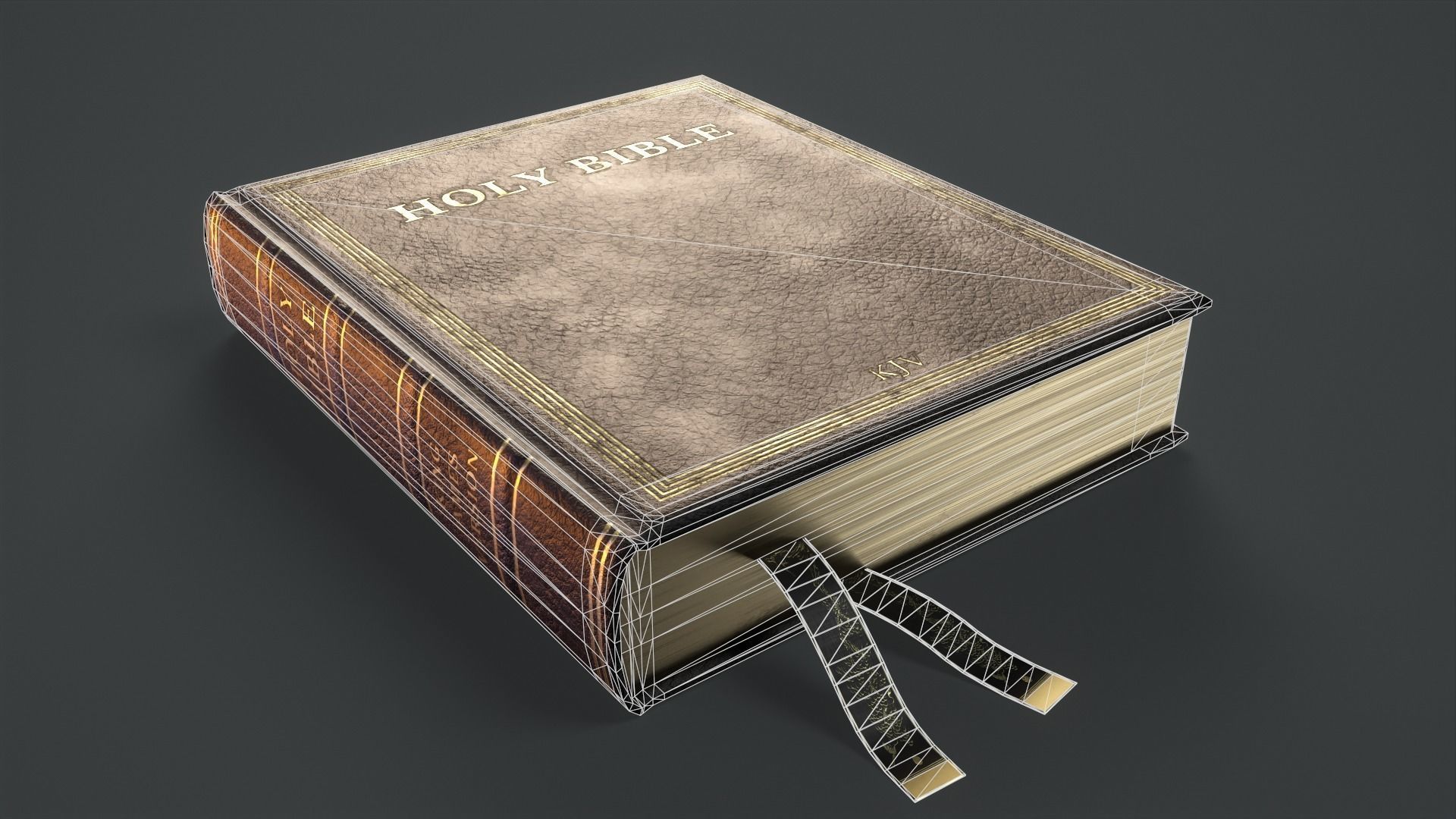 Holy Bible Low-poly 3D model_7