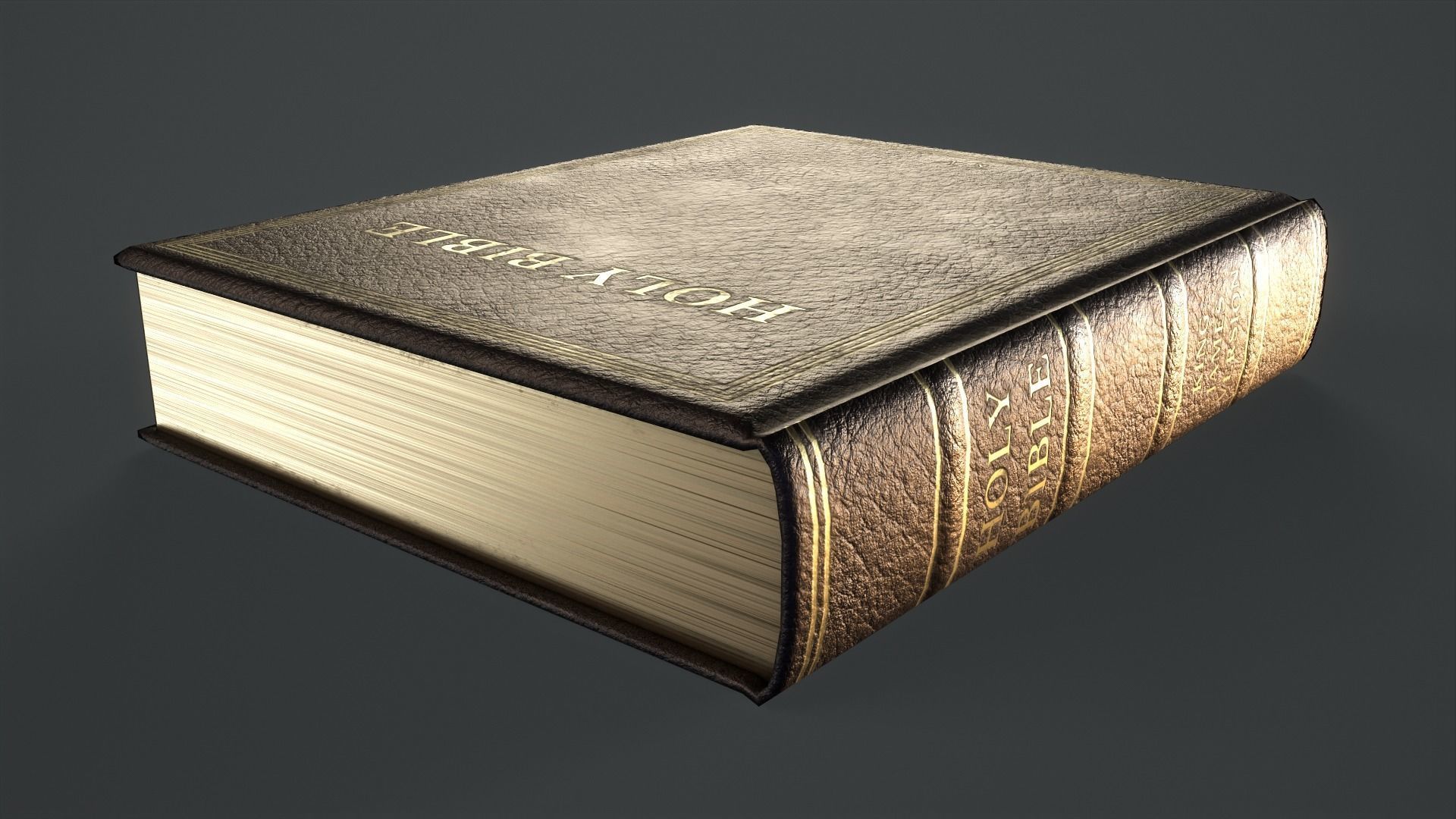 Holy Bible Low-poly 3D model_6