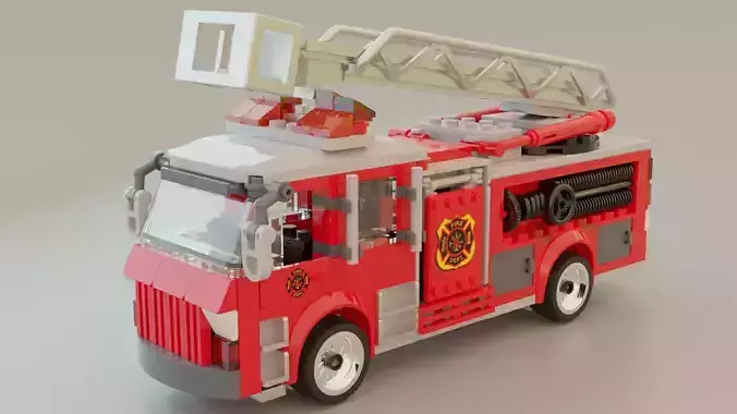 Lego Firetruck 3D model