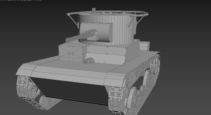 T-26 tank 3D model