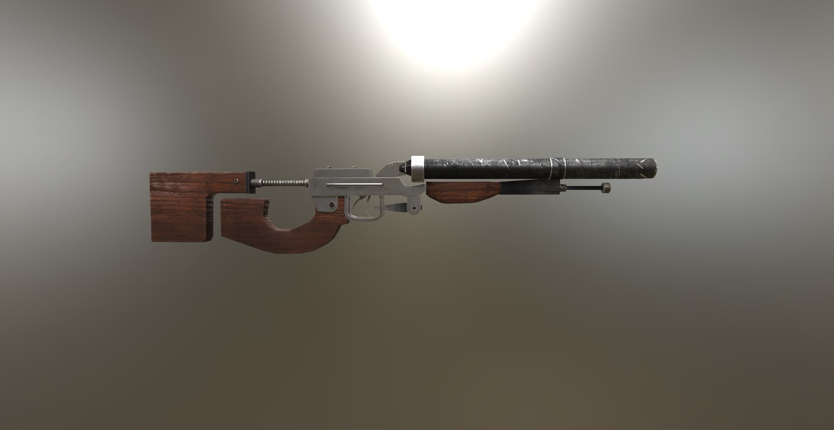 doublet from the game METRO 2033 3D model Low-poly 3D model_1