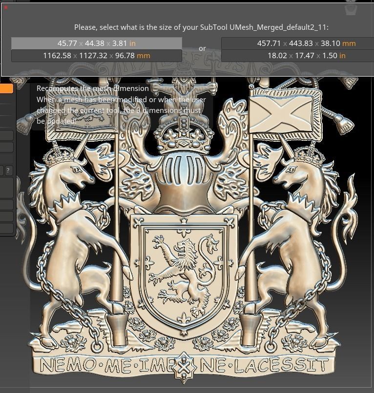 Scotland COA 3D print model_1