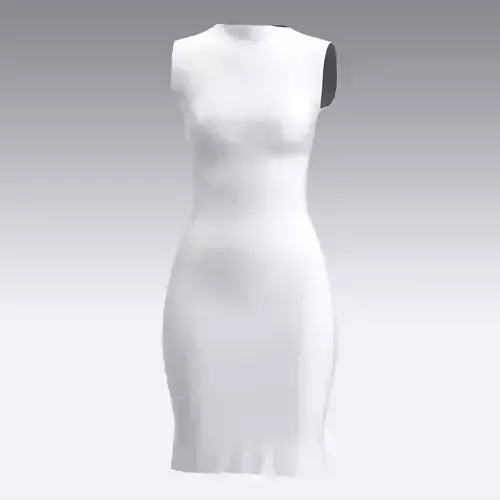 DRESS WHITE BASIC DRESS LOOK