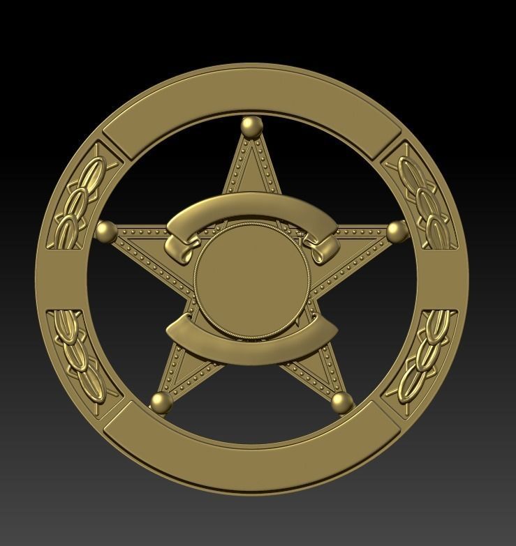 Star Badge 3D model 3D printable | CGTrader