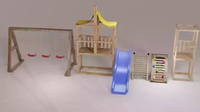 play ground of  6 parts