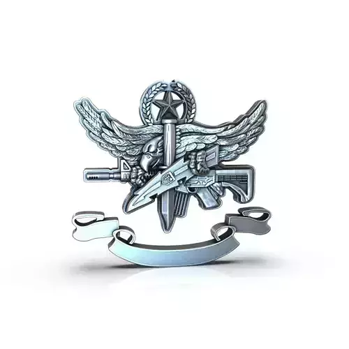 Eagle with a star 3D print model