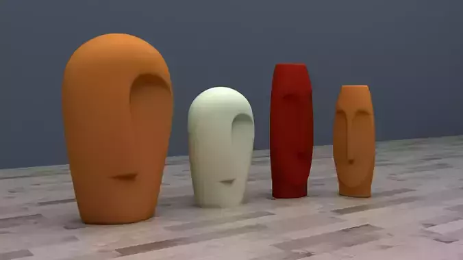 colored face vase 