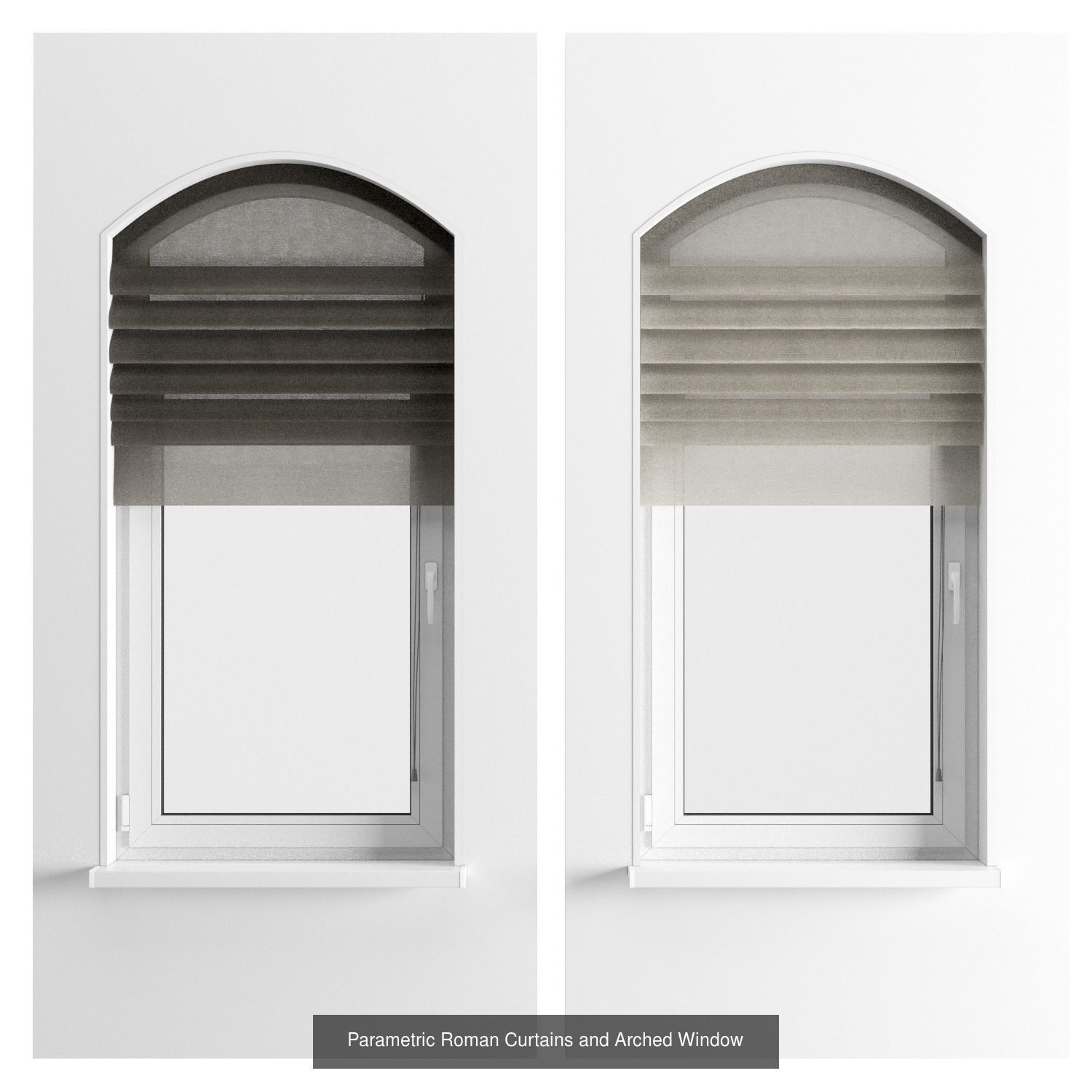 Roman curtains small pack 4 in 1 3D Model Collection_2