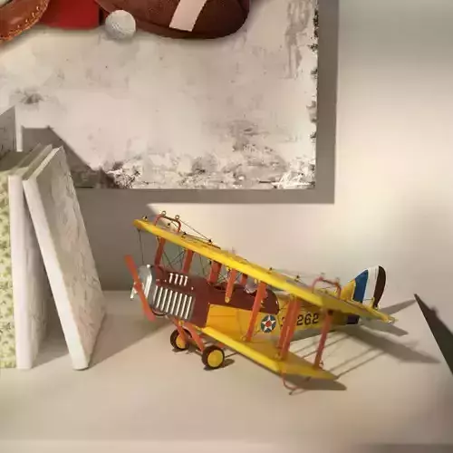1918 Curtiss JN-4 Model Plane 3D model