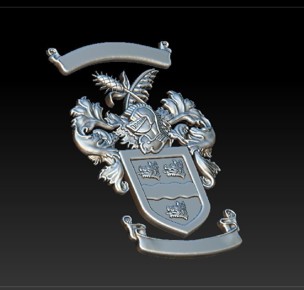 Alliedis coat of arms 3D print model_3