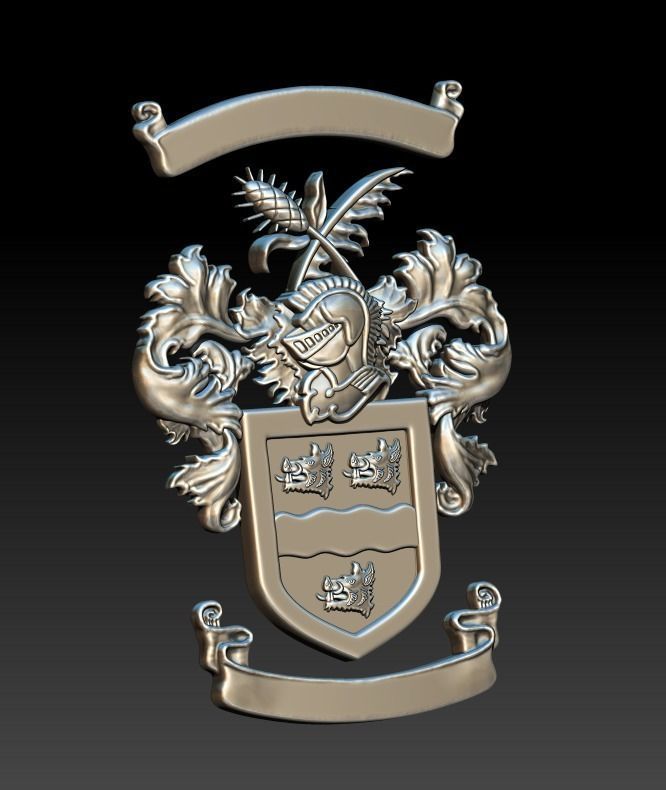 Alliedis coat of arms 3D print model_23