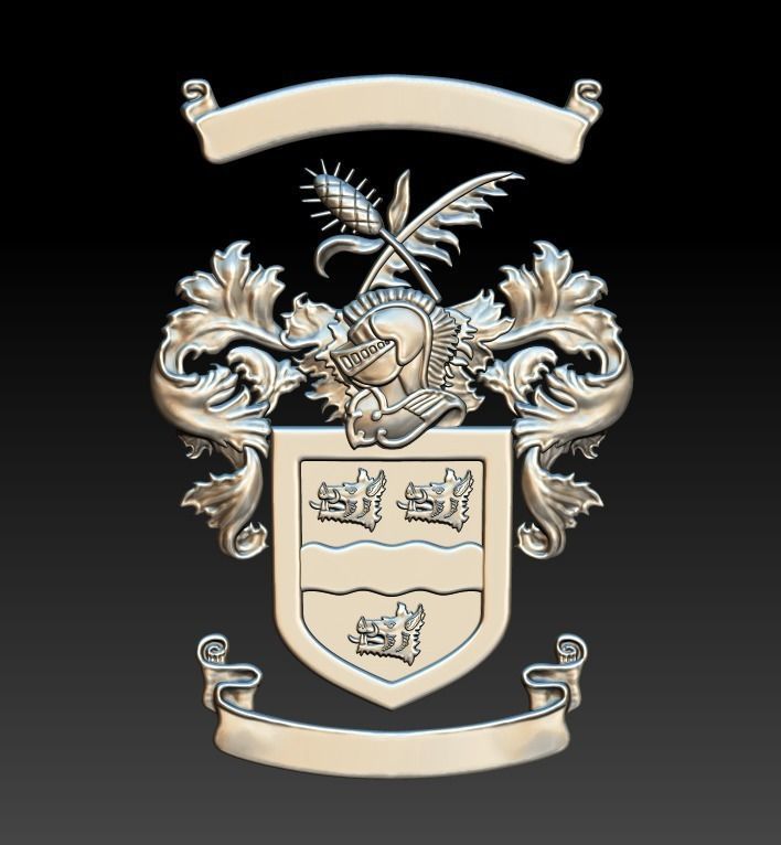 Alliedis coat of arms 3D print model_20