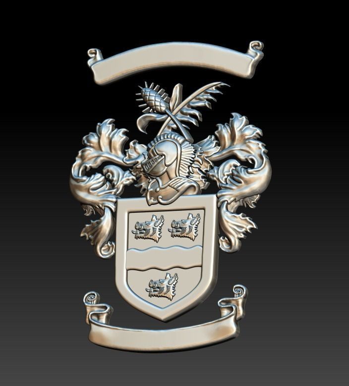 Alliedis coat of arms 3D print model_21