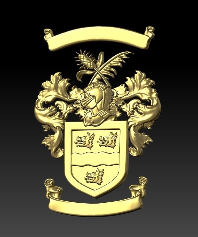 Alliedis coat of arms 3D print model_16
