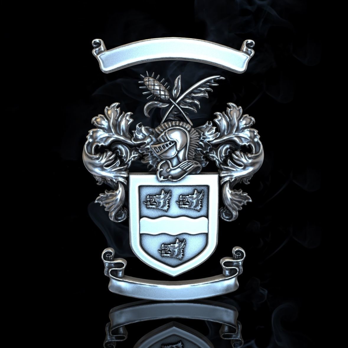 Alliedis coat of arms 3D print model_2