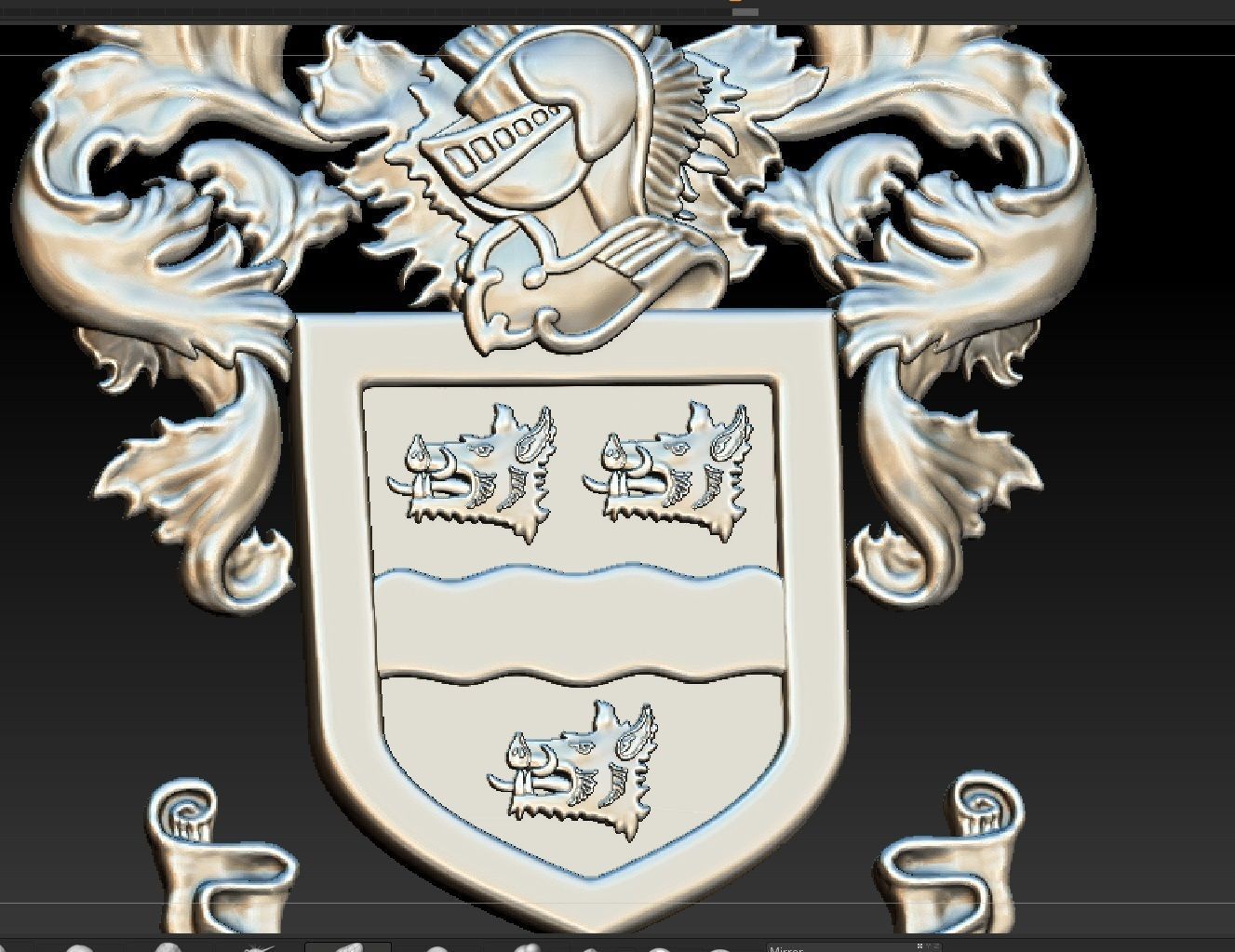 Alliedis coat of arms 3D print model_6