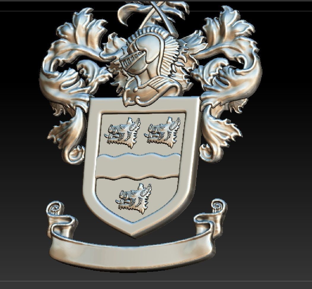 Alliedis coat of arms 3D print model_8