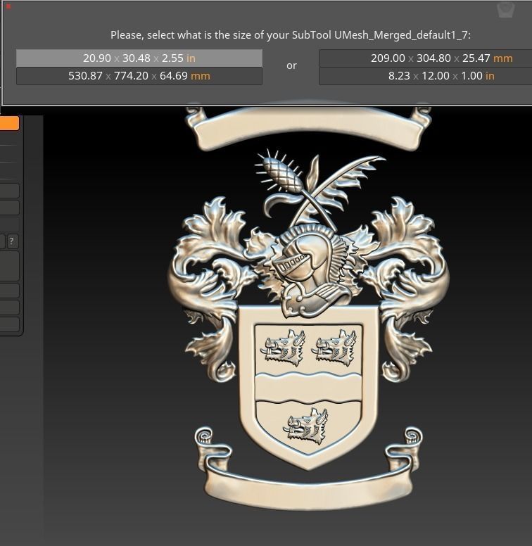 Alliedis coat of arms 3D print model_13