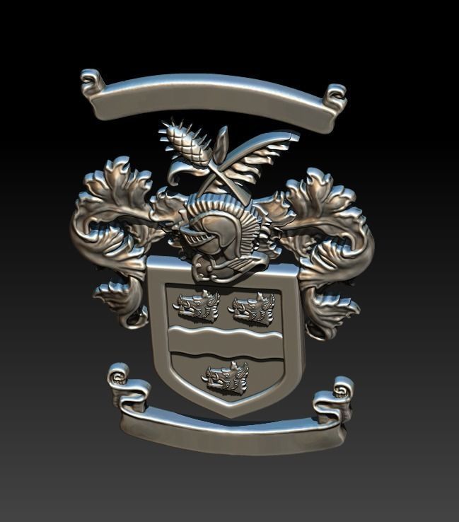 Alliedis coat of arms 3D print model_26