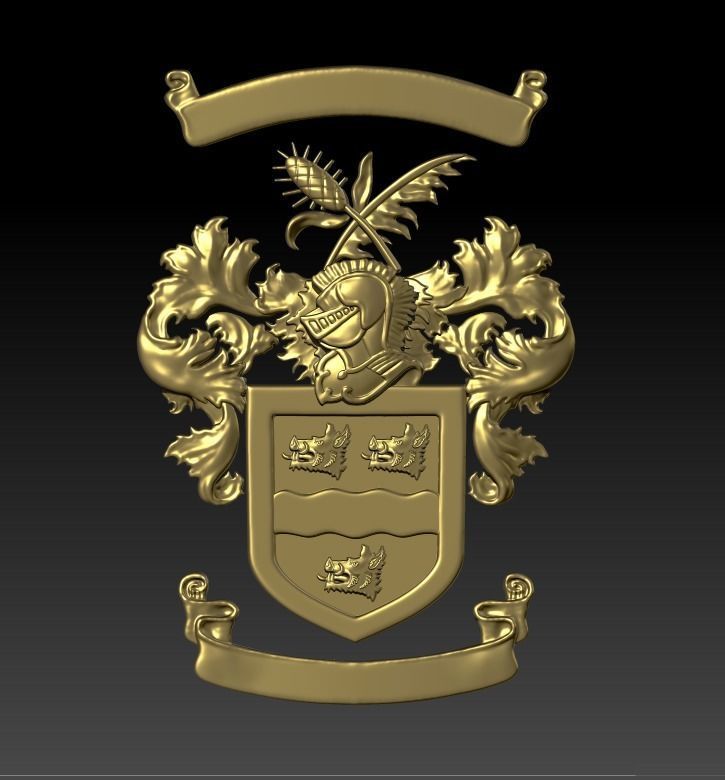 Alliedis coat of arms 3D print model_33