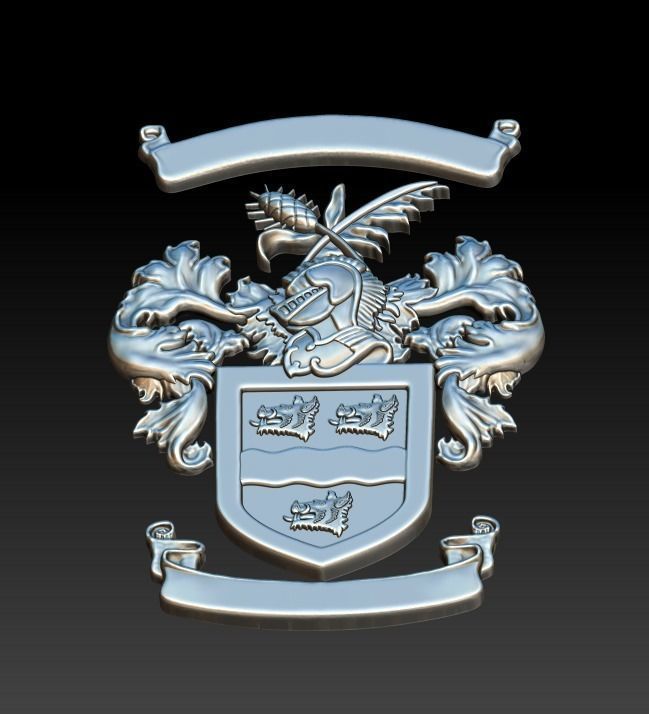 Alliedis coat of arms 3D print model_27