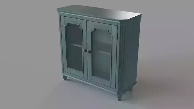 Mirimyn Accent Cabinet Teal Antique Teal