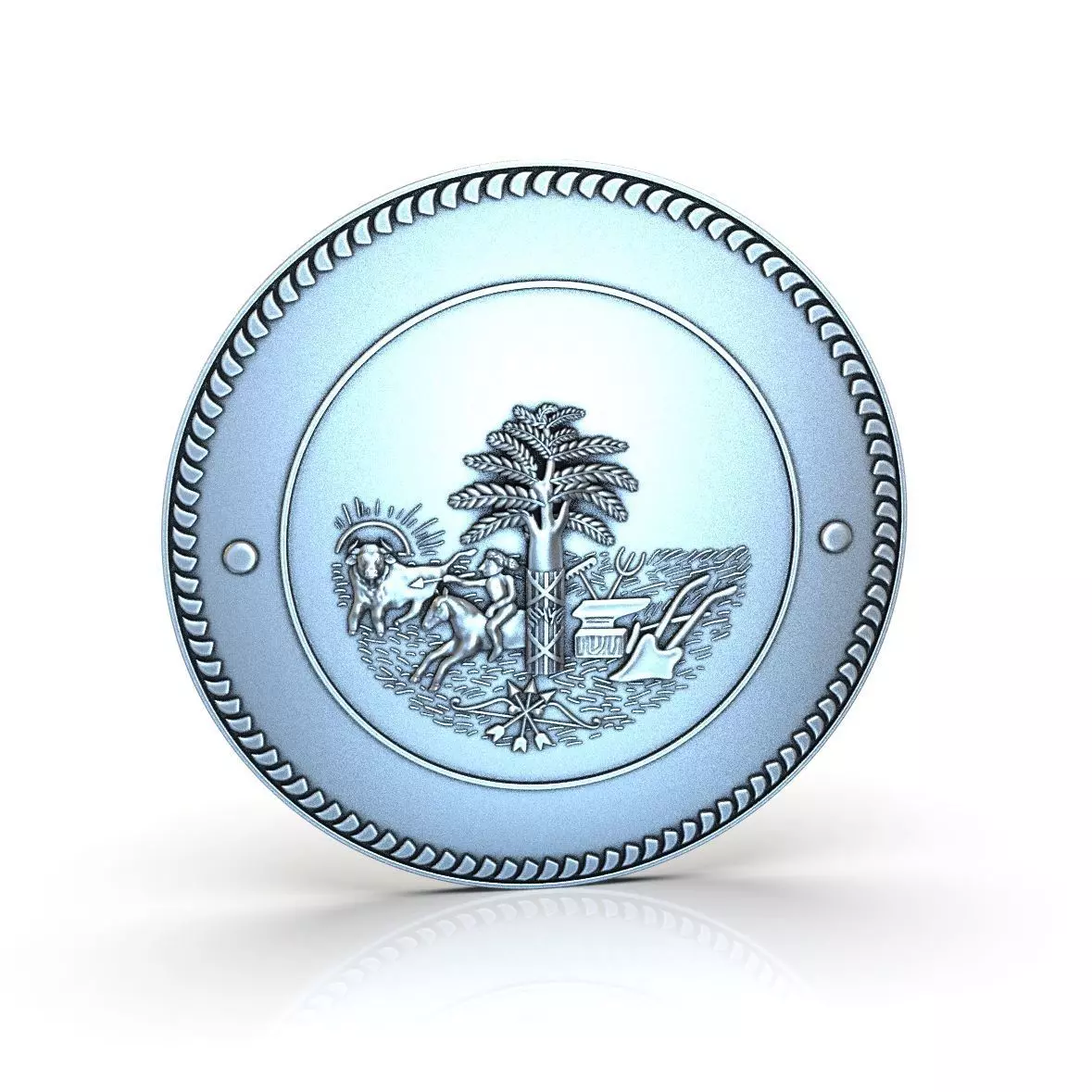 City stamp 3D print model_0