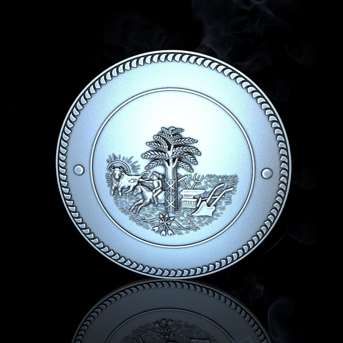 City stamp 3D print model_1