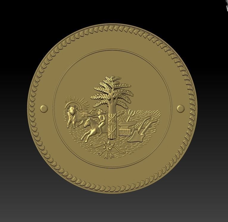 City stamp 3D print model_3