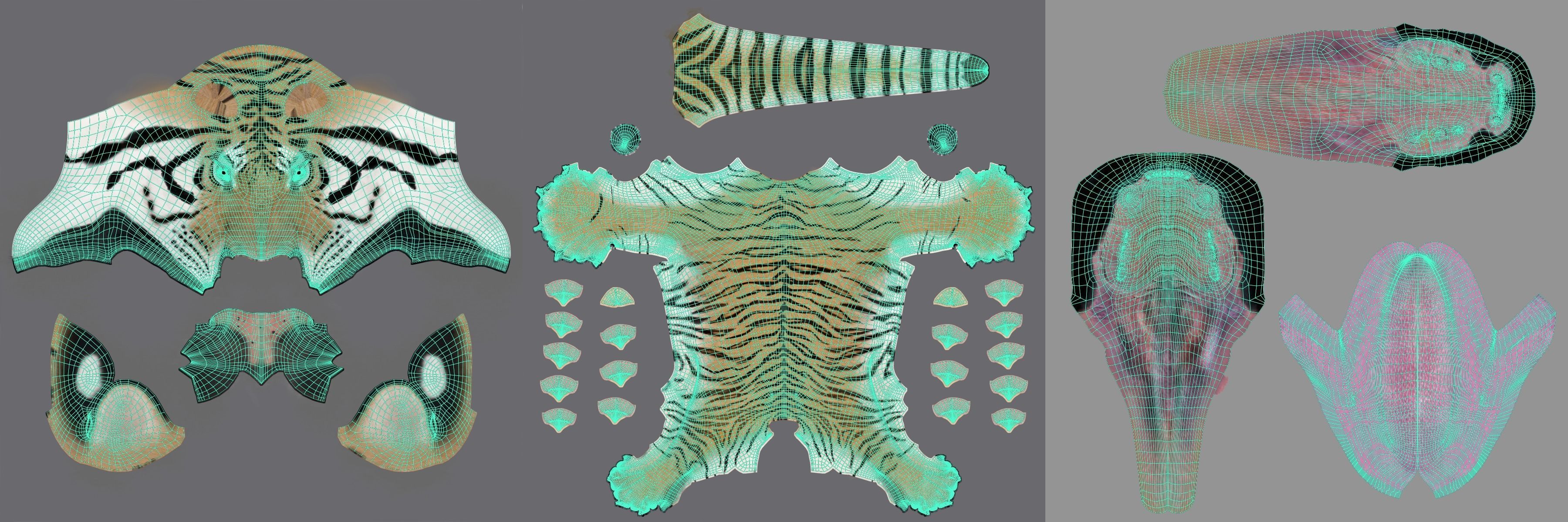Siberian Tiger Rigged VFX Grace 3D model_21