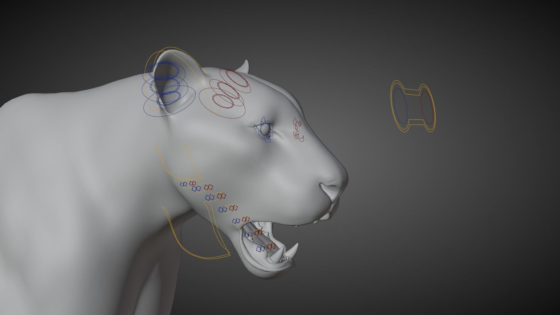 Siberian Tiger Rigged VFX Grace 3D model_14