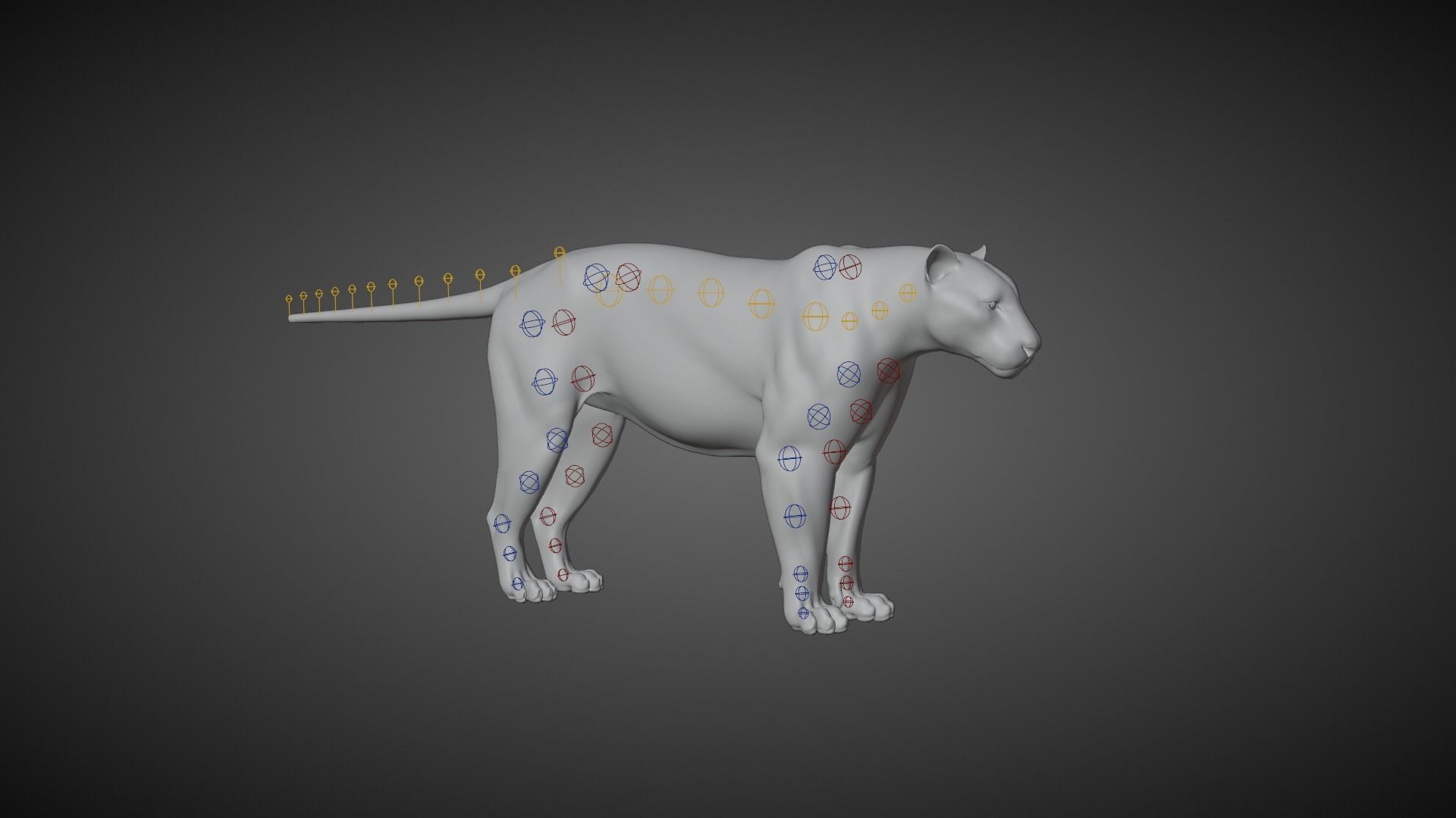 Siberian Tiger Rigged VFX Grace 3D model_13
