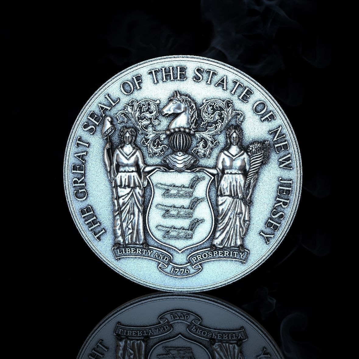 New Jersey State Seal 3D print model_1